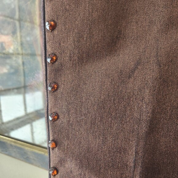 So Funky Gold DG pants with bling down the sides  Cotton blend Sz 12 - Picture 4 of 8